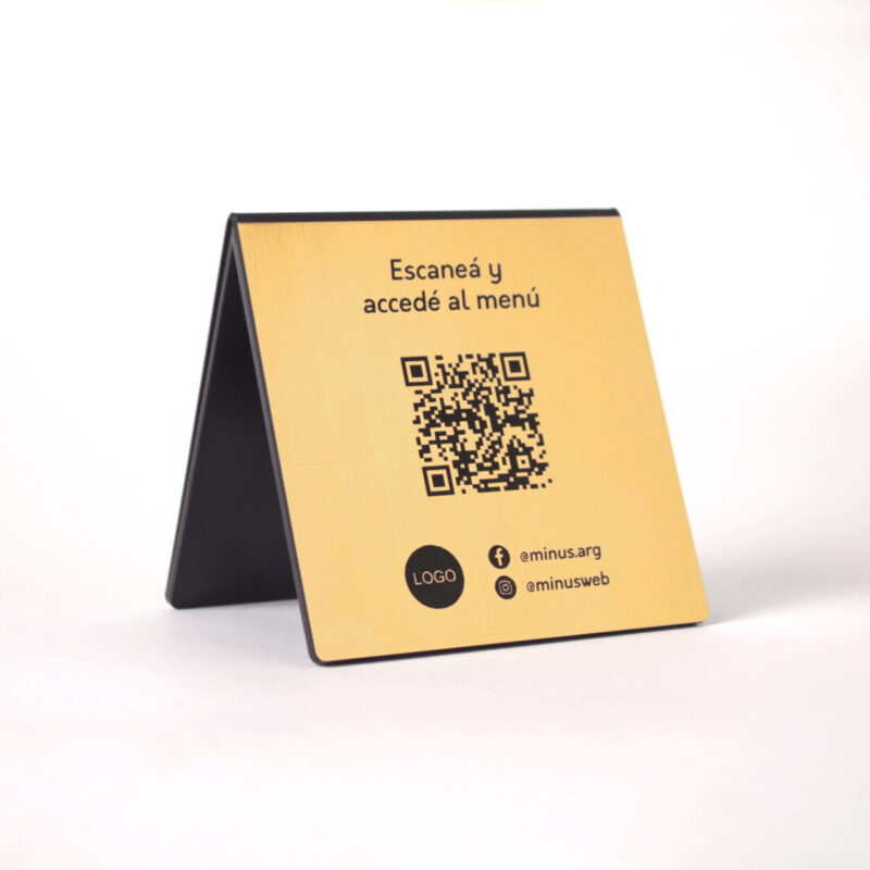 Menú QR tent Dorado - Imagen 3