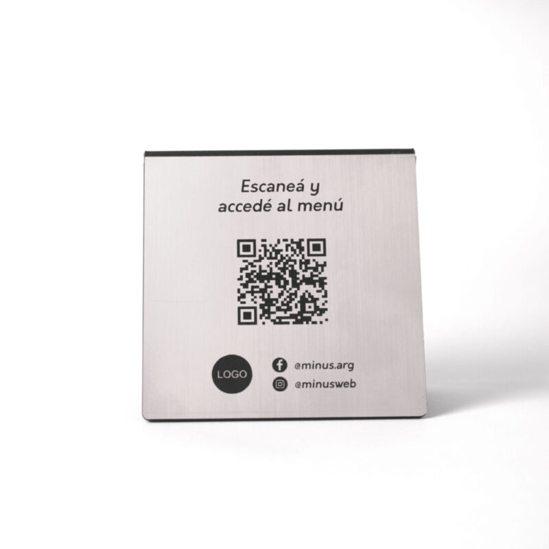 Menú QR tent Plateado - Imagen 4