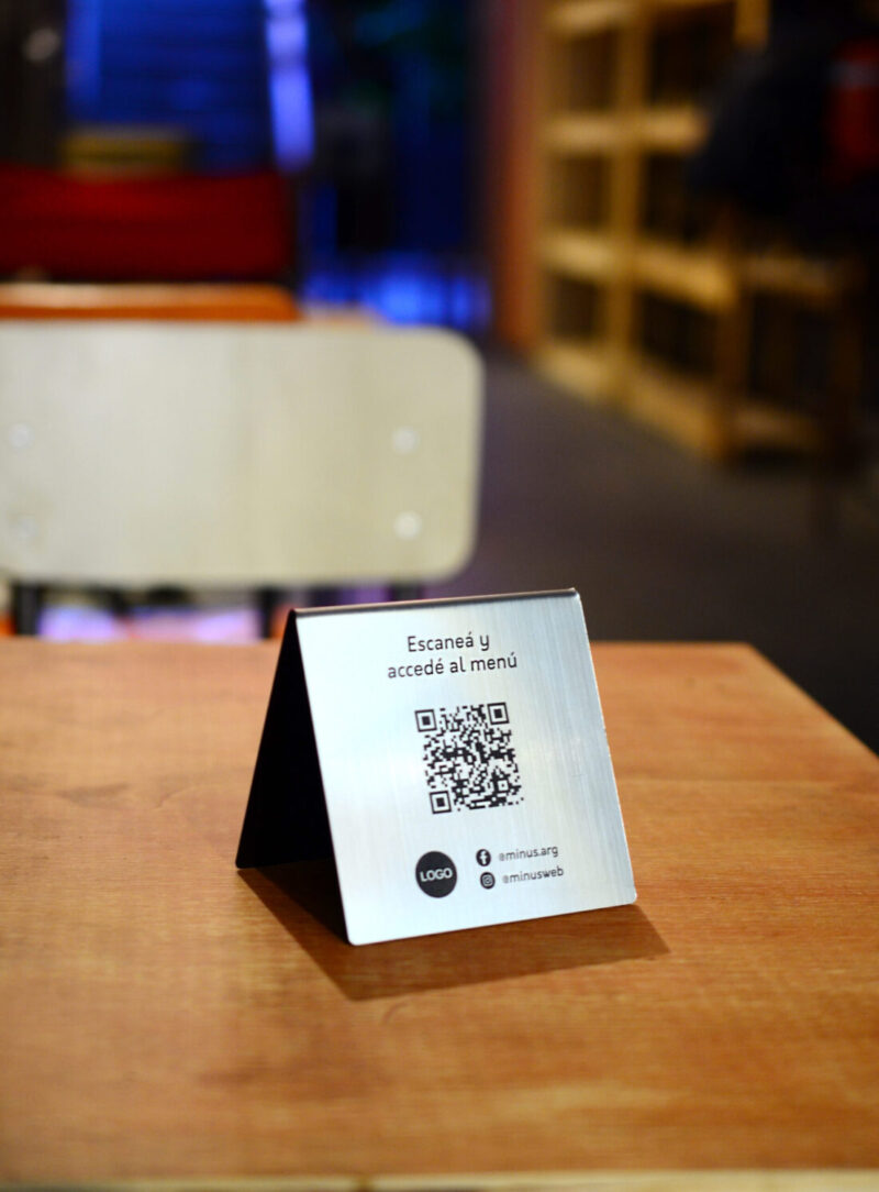 Menú QR tent Plateado - Imagen 3