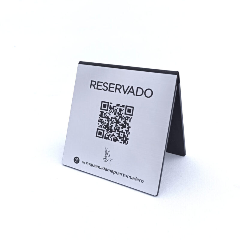 Menú QR tent Plateado - Imagen 6