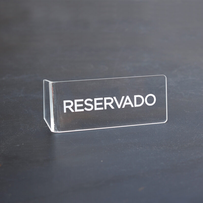 CARTEL RESERVADO TRANSPARENTE